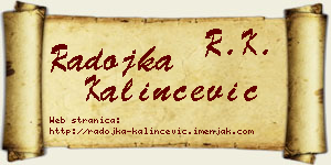 Radojka Kalinčević vizit kartica